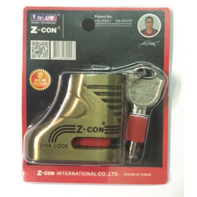 Ổ khoá đĩa chống trộm xe máy Zcon