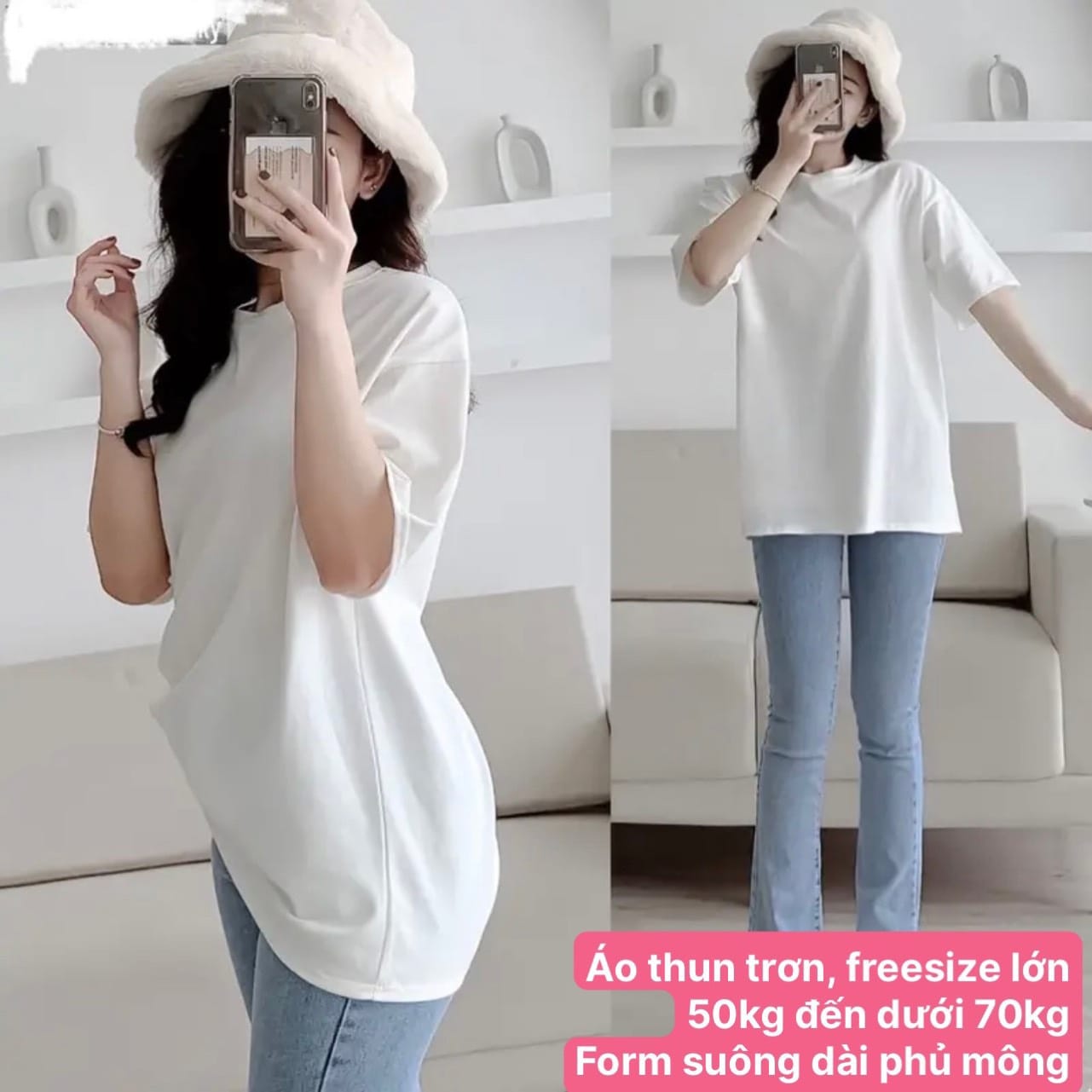 ÁÁo thun Teen Áo thun nhóm Áo thun trơn from dài rộng Thái Lan Freesize 37kg-70kg thun cotton mềm mịn mát -xukakidsshop - XUKAKIDS shop