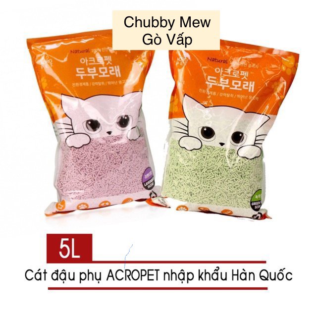 Cát vệ sinh mèo đậu phụ acropet 5lit