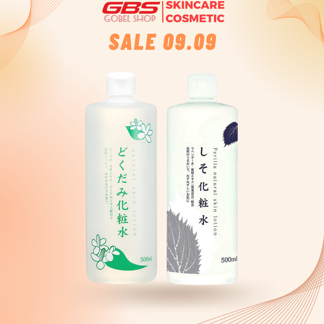 Nước hoa hồng lotion toner diếp cá tía tô Dokudami Chinoshio 500ml Nhật Bản