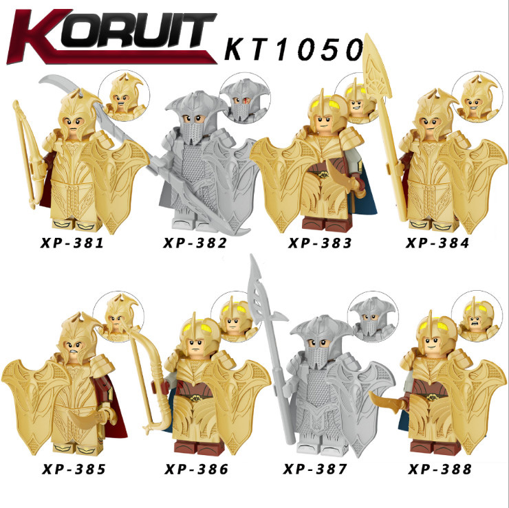 Đồ chơi lắp ráp minifigure đội quân Elf giáp vàng KT1050