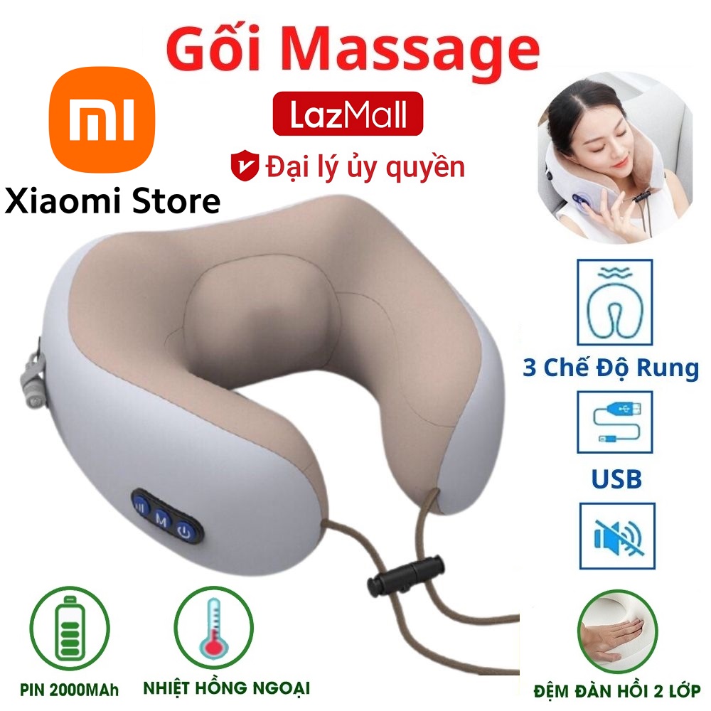 AI Xiaomi Thông Minh SALE SIÊU RẺ LazMall Gối Massage Cổ Chữ U, Dùng Đeo Cổ Đa Chức Năng Trị Liệu Giảm Đau Mỏi Cổ Vai Gáy Nhỏ Gọn, Thông Minh, Thích Hợp Cho Bạn Sử Dụng Mọi Lúc Mọi Nơi, Hay Mang Theo Khi Đi Du Lịch Cũng Như Dã Ngoại.