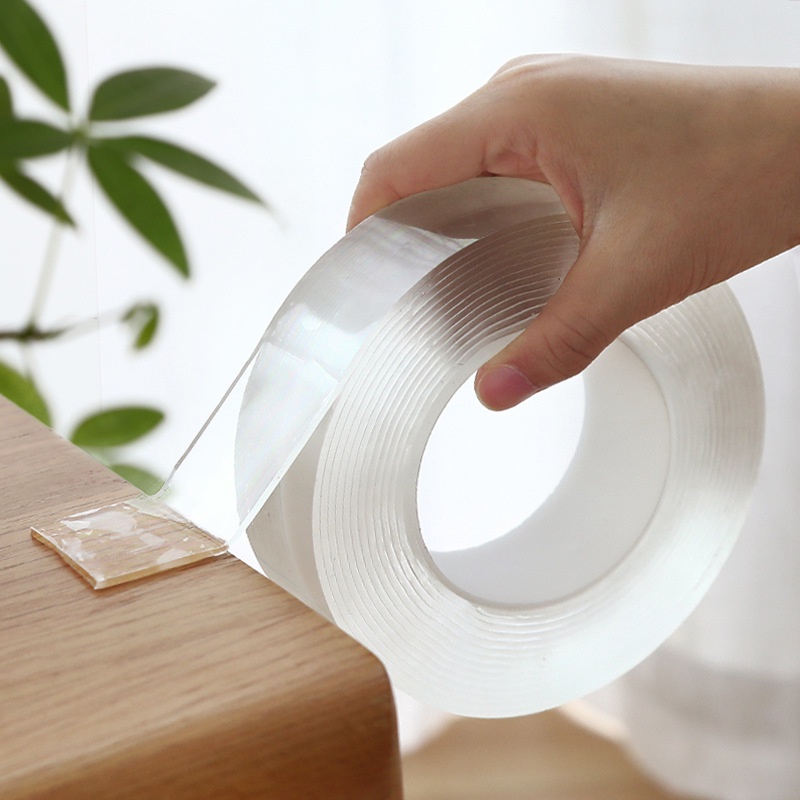 Cuộn băng keo 2 mặt trong suốt siêu dính 3m -5m
