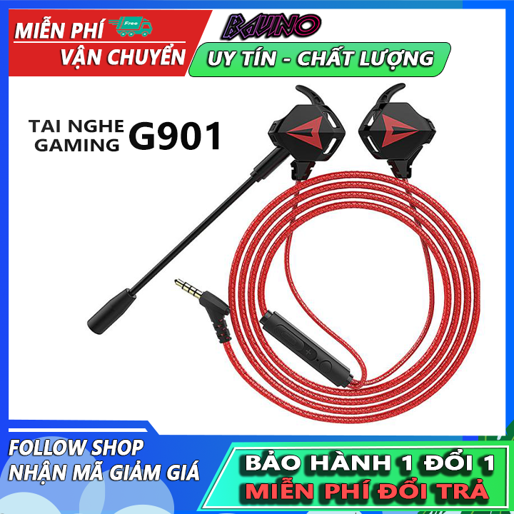 Tai Nghe Gaming G-901 + tặng kèm cáp chuyển đổi để dùng cho máy tính, laptop. Tai nghe tốt dành cho mọi game thủ ( Cam Kết Bảo Hành 1 Đổi 1)