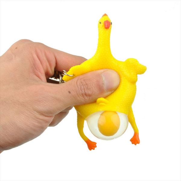Móc khóa gà đẻ trứng dễ thương
