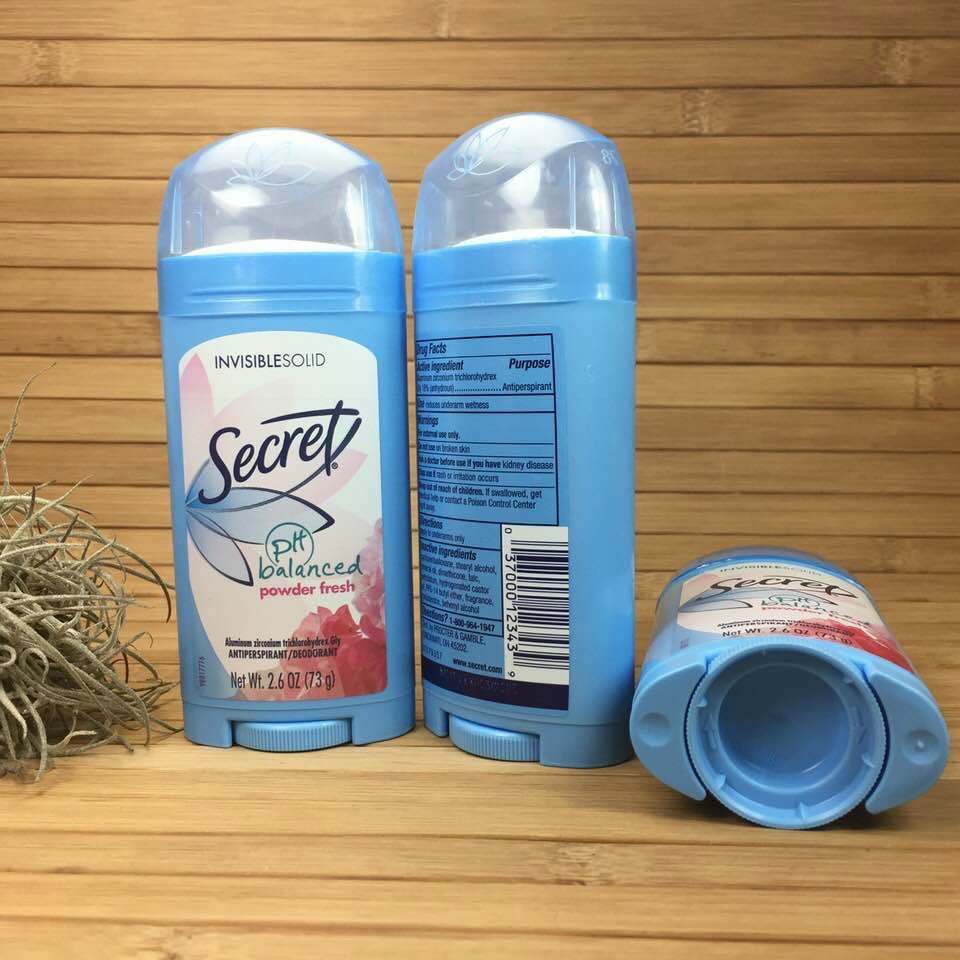Lăn nách khử mùi secret usa cho nữ invisible solid