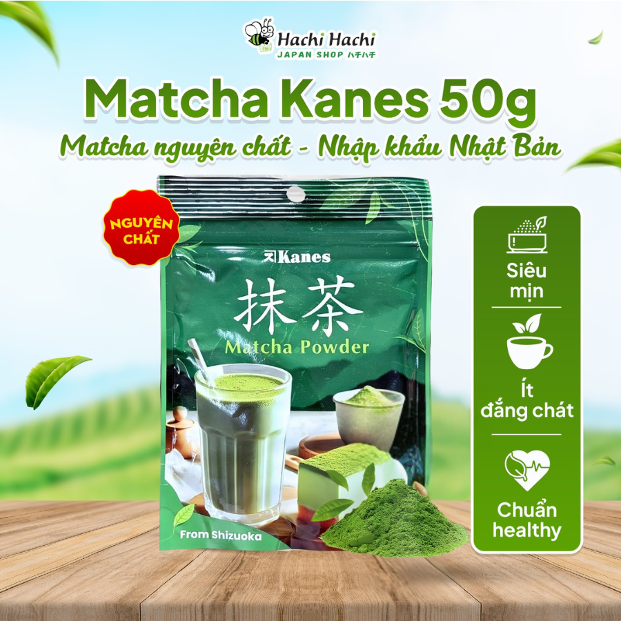 Bột trà xanh Matcha Nhật Bản Kanes 50g - Hachi Hachi Japan Shop
