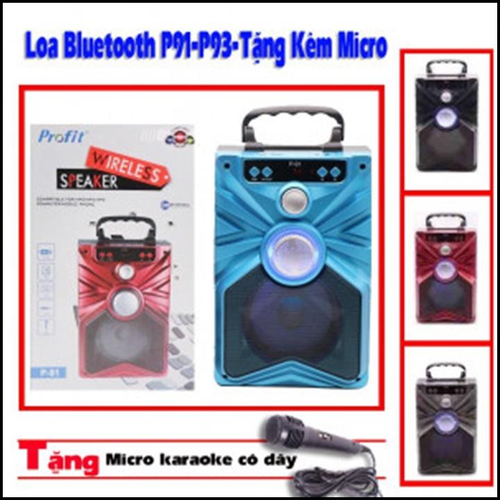 Loa bluetooth karaoke xách tay P91-P93 + tặng kèm micro