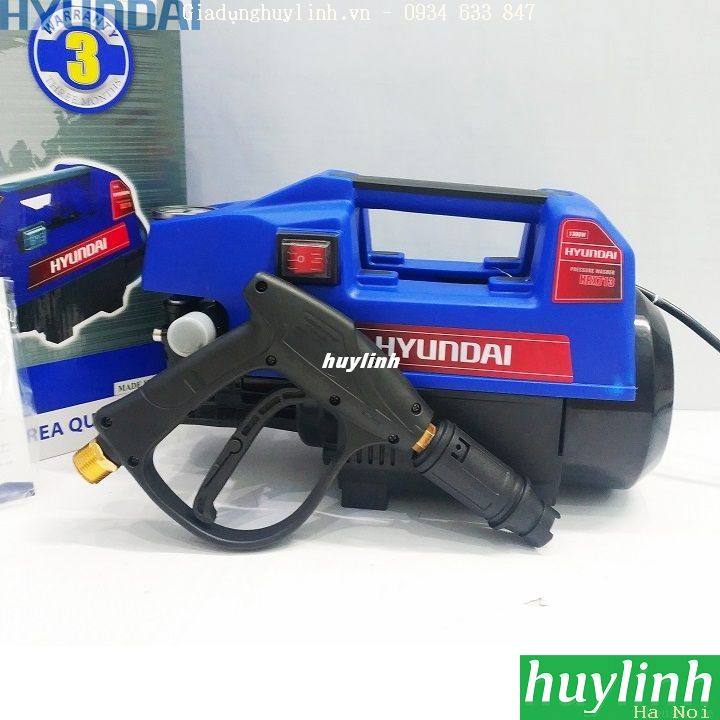Máy xịt rửa xe hyundai hrx713 - 1300w - 130 bar- tặng bình phun xà bông