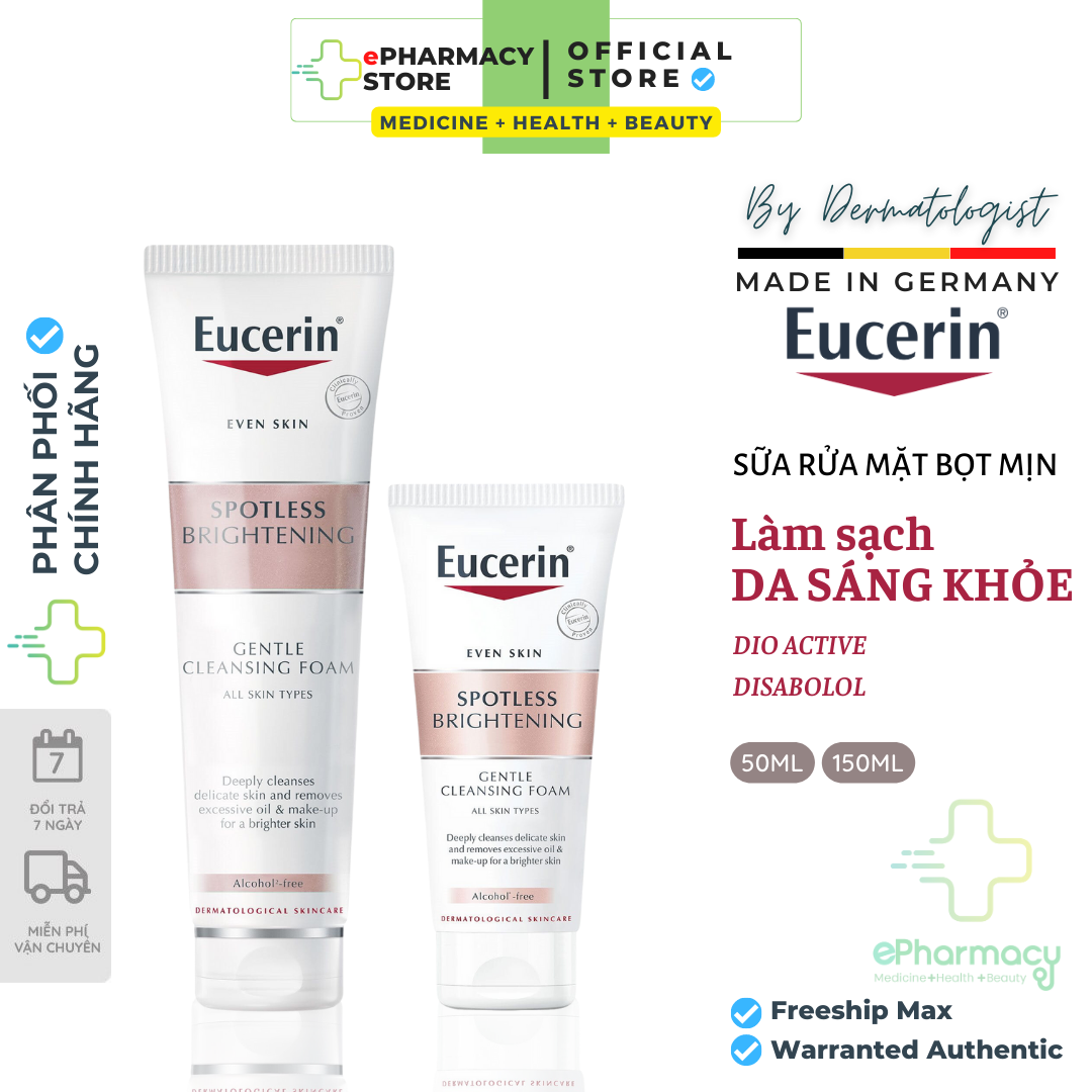 Sữa rửa mặt tạo bọt sáng da Eucerin Spotless Brightening Cleansing Foam