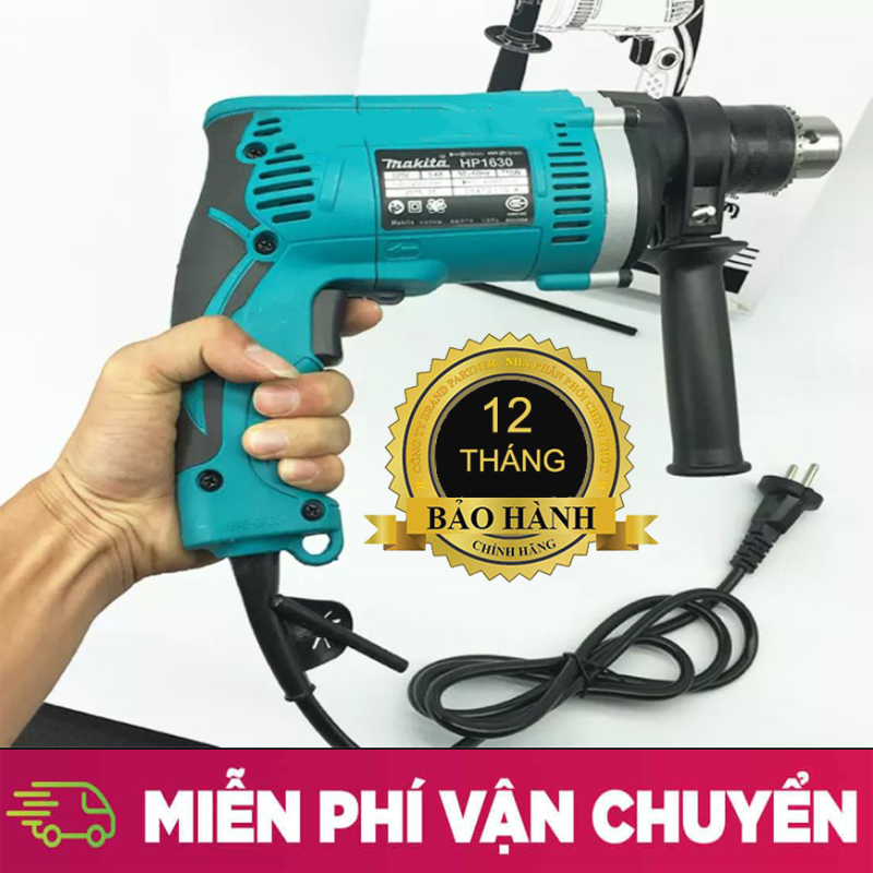 Máy Khoan Tốc Độ Cao Makita Hp1630 Có Khoan Búa – Khoan Tường –  Đục Bê Tông –  Khoan Gỗ –  Khoan Sắt – Máy Lõi Đồng 100% – Công Suất Lớn 1200W..