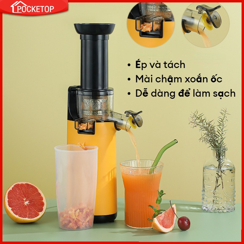 Máy ép chậm hoa quả mini , Máy ép trái cây mini đa năng , ép kiệt bã ép rau củ hoa quả ,Tiện Dụng Cho Mọi Nhà