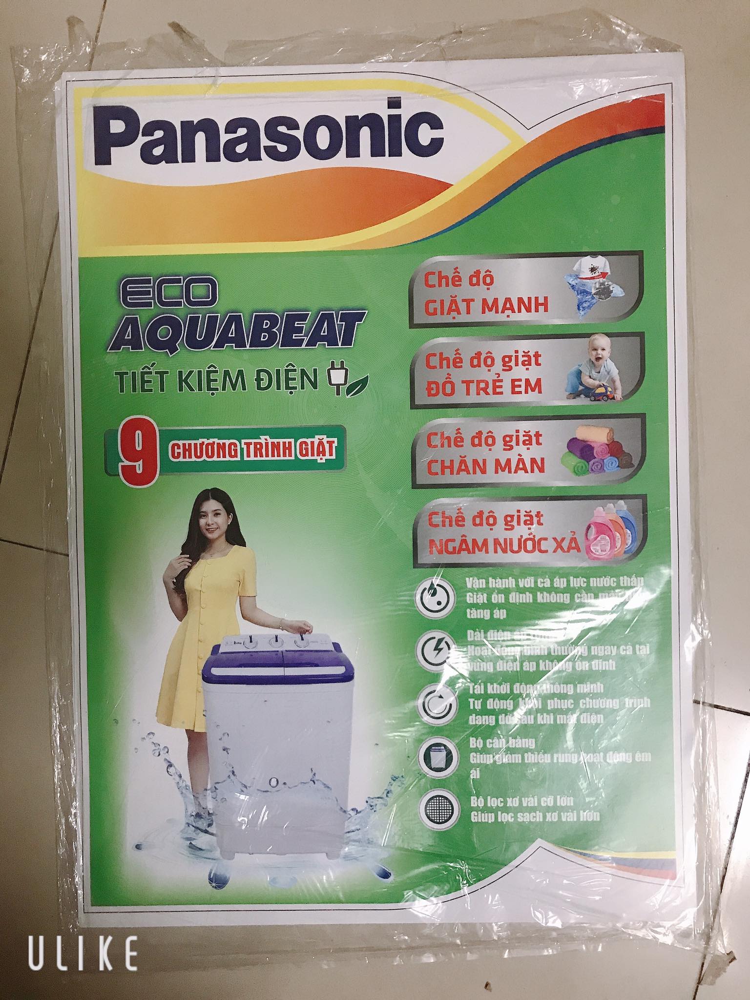 Miếng dán/tem dán máy giặt panasonic