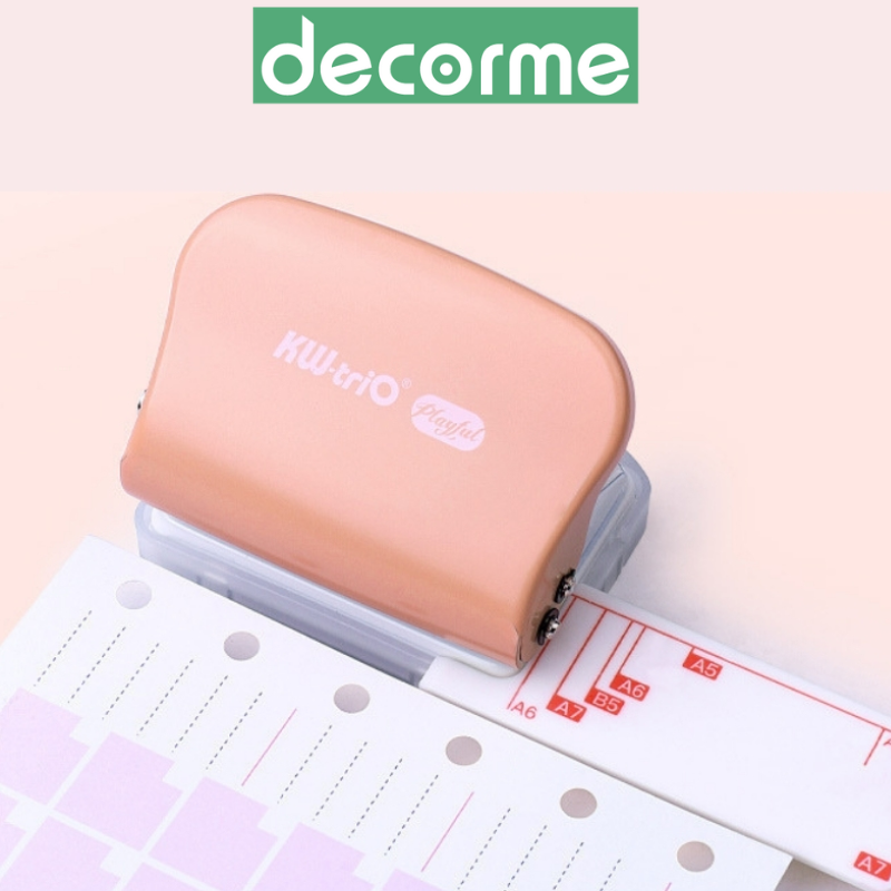 Dụng cụ bấm lỗ giấy B5 A5 A6 A7 3 6 9 lỗ KW-triO 99H3 Decorme Đồ đục lỗ giấy làm sổ còng phụ kiện văn phòng phẩm
