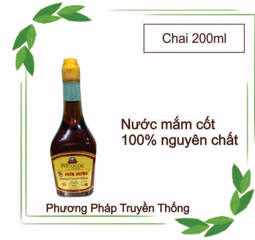 Nước mắm Phú Quốc chính hiệu Hớn Hưng-Nước mắm cốt nhĩ cá cơm 40 độ đạm