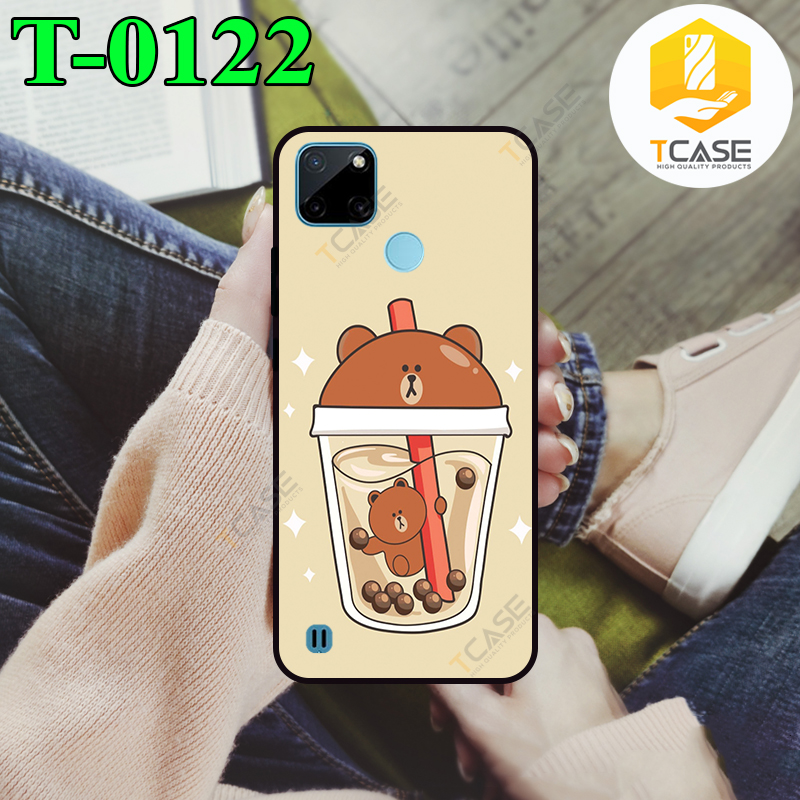 Ốp lưng Tcase dành cho Realme C21Y in hình trà sữa cute