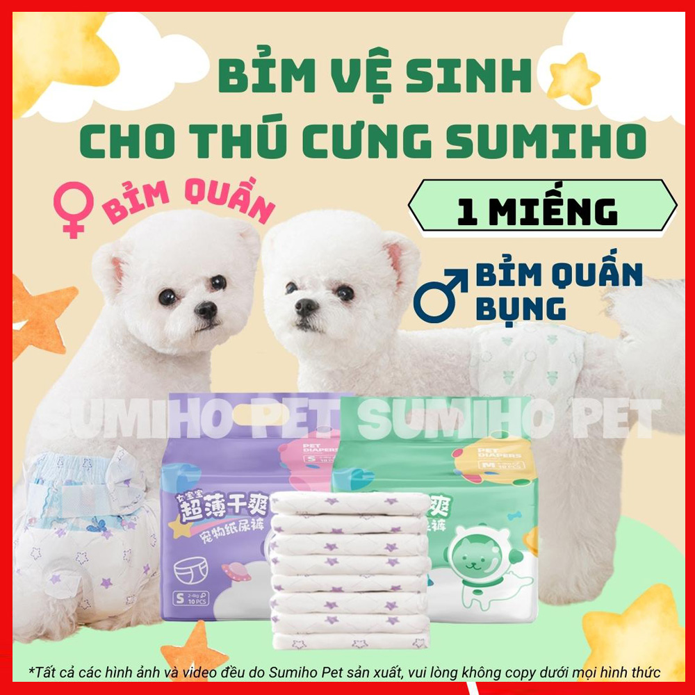 1 miếng bỉm tã cho chó mèo Sumiho Space