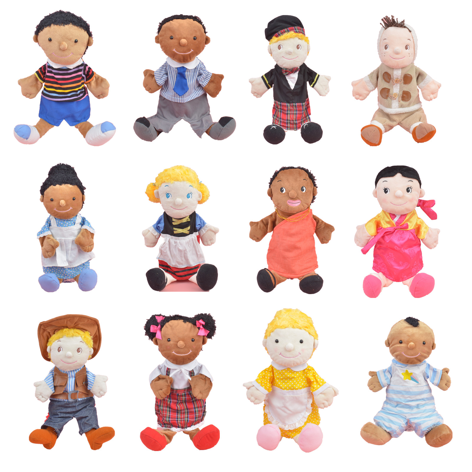 Hand figure Pup Cute Abdominal Hand Fantoche Doll Large Pup Lovely Cartoon Doll Soft Plush Toy Figures for Children Gifts