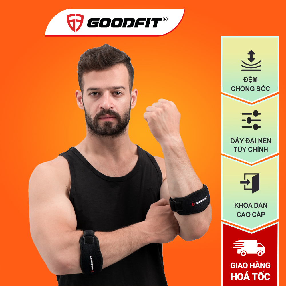 Băng bảo vệ khuỷu tay hỗ trợ tập Gym,Yoga GoodFit GF403E băng khuỷu tay, bó khuỷu tay