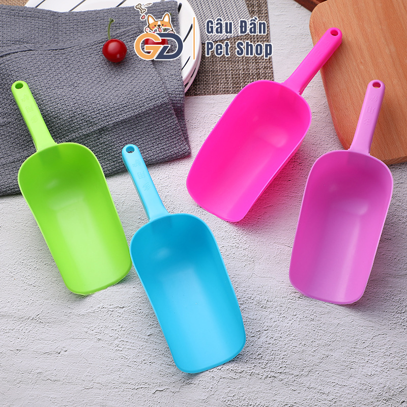 Muỗng xúc thức ăn cho chó mèo, xẻng xúc hạt cho thú cưng