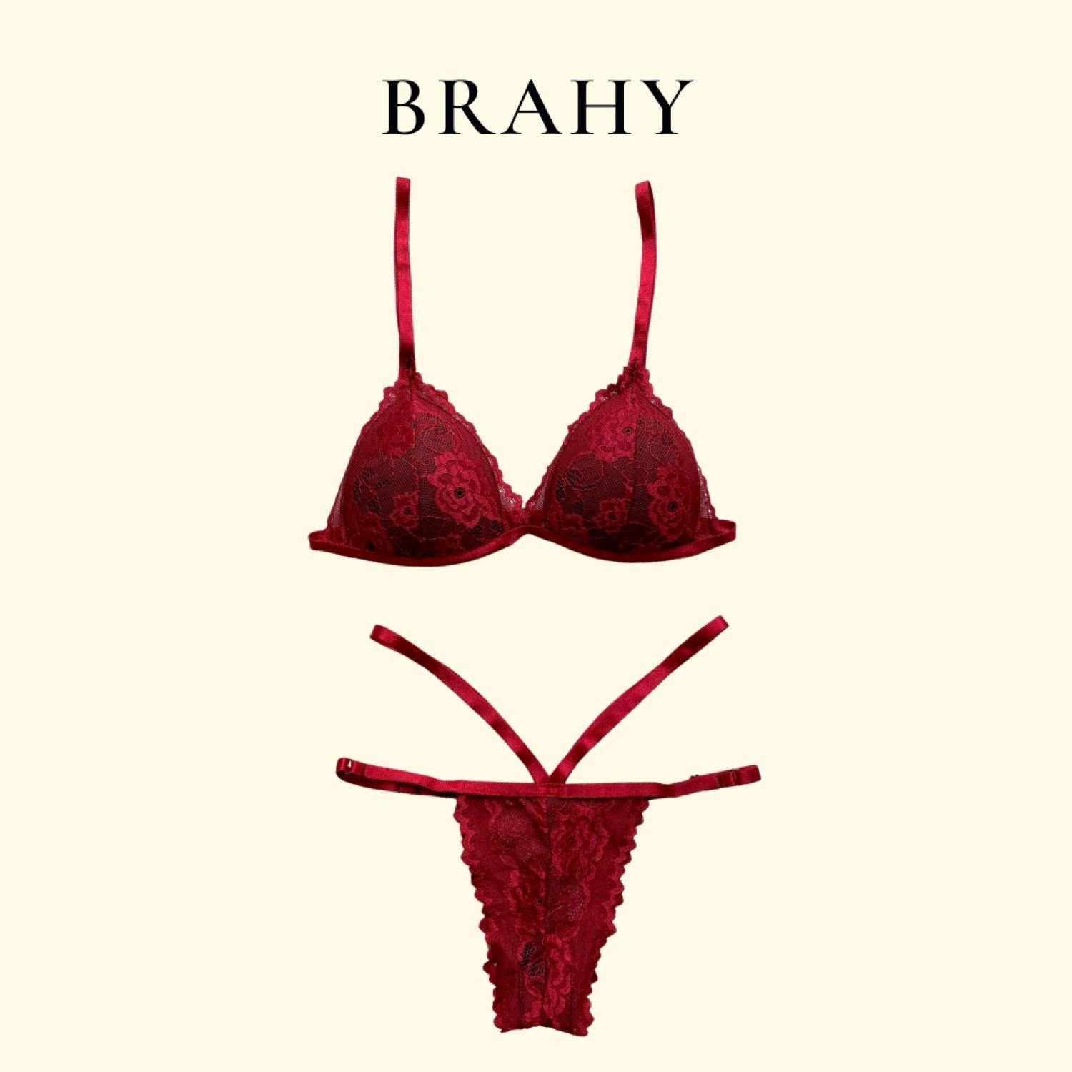 Bộ đồ lót nữ bralette không gọng mút vải ren cao cấp hàng thiết kế BRAHY 002