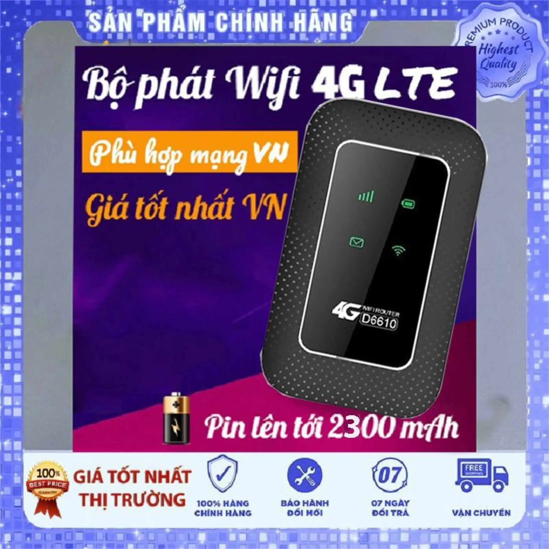 Bộ phát WiFi Router 4G VIETTEL D6610 - BẢO HÀNH 1 ĐỔI 1 từ MƯỜNG