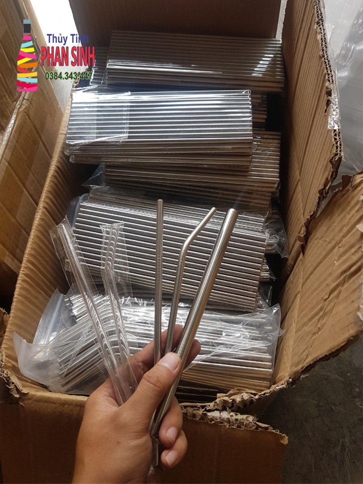 Set 5 ống hút inox pi6 giá 6k/ cây