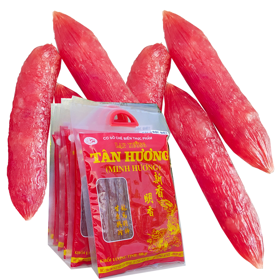 500gr lạp xưởng tân hương đặc sản châu đốc nổi tiếng thơm ngon loại đặc biệt