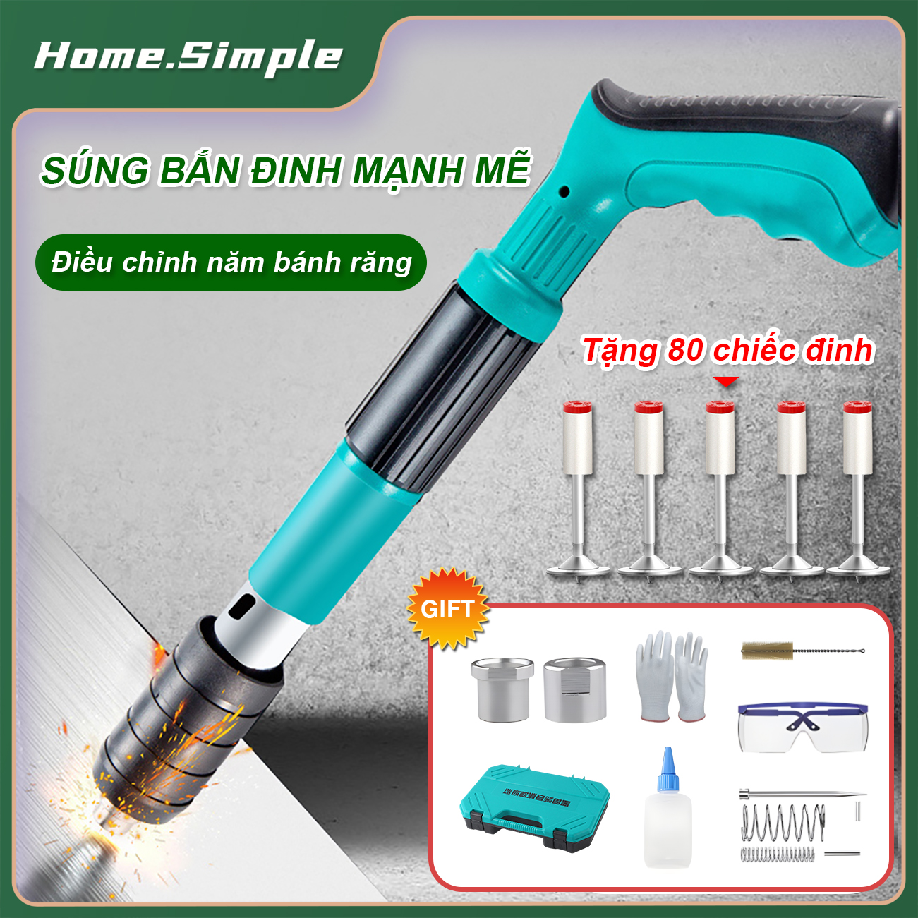 Súng bắn đinh máy bắn đinh máy bắn đinh bê tông thế hệ mới