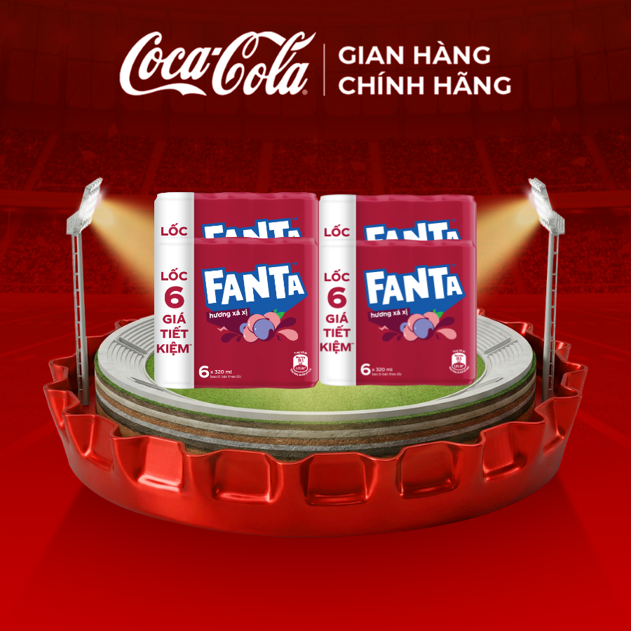 [SIÊU SALE ] Thùng 24 Lon Nước Ngọt Giải Khát Có Gas Fanta Xá Xị 320ml/Lon Sale 15.4 Coca-Cola Chính Hãng_LD
