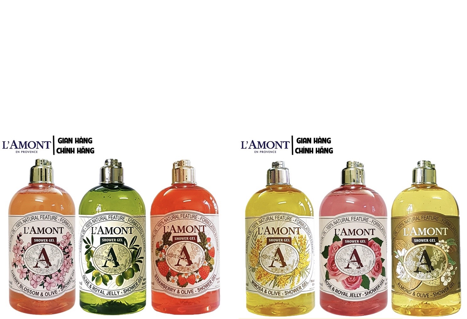 Sữa tắm lamont đủ mùi hương chai 500ml