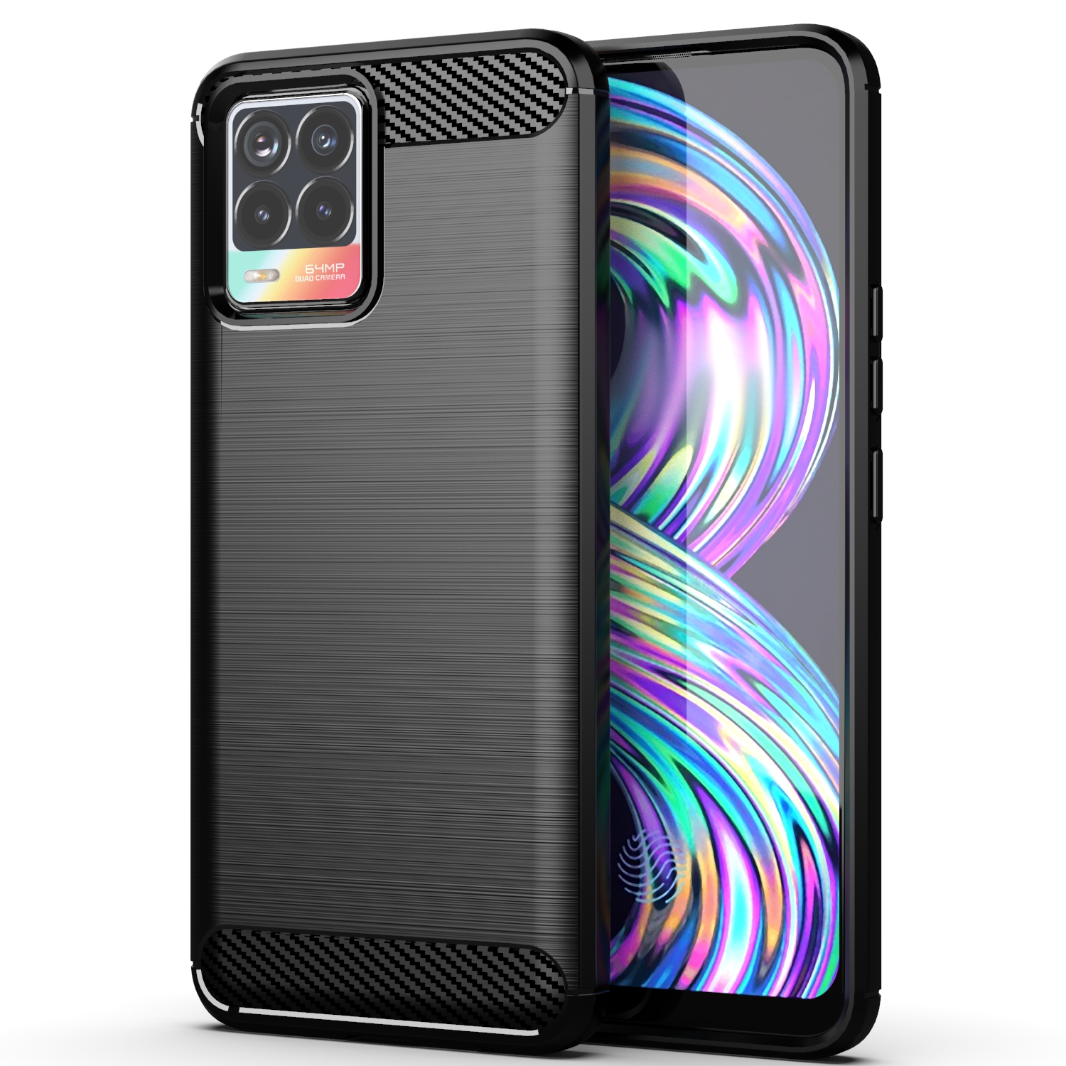 Ốp lưng Realme 8 8 Pro ốp silicone mềm Carbone phay xước chống sốc chống vân tay