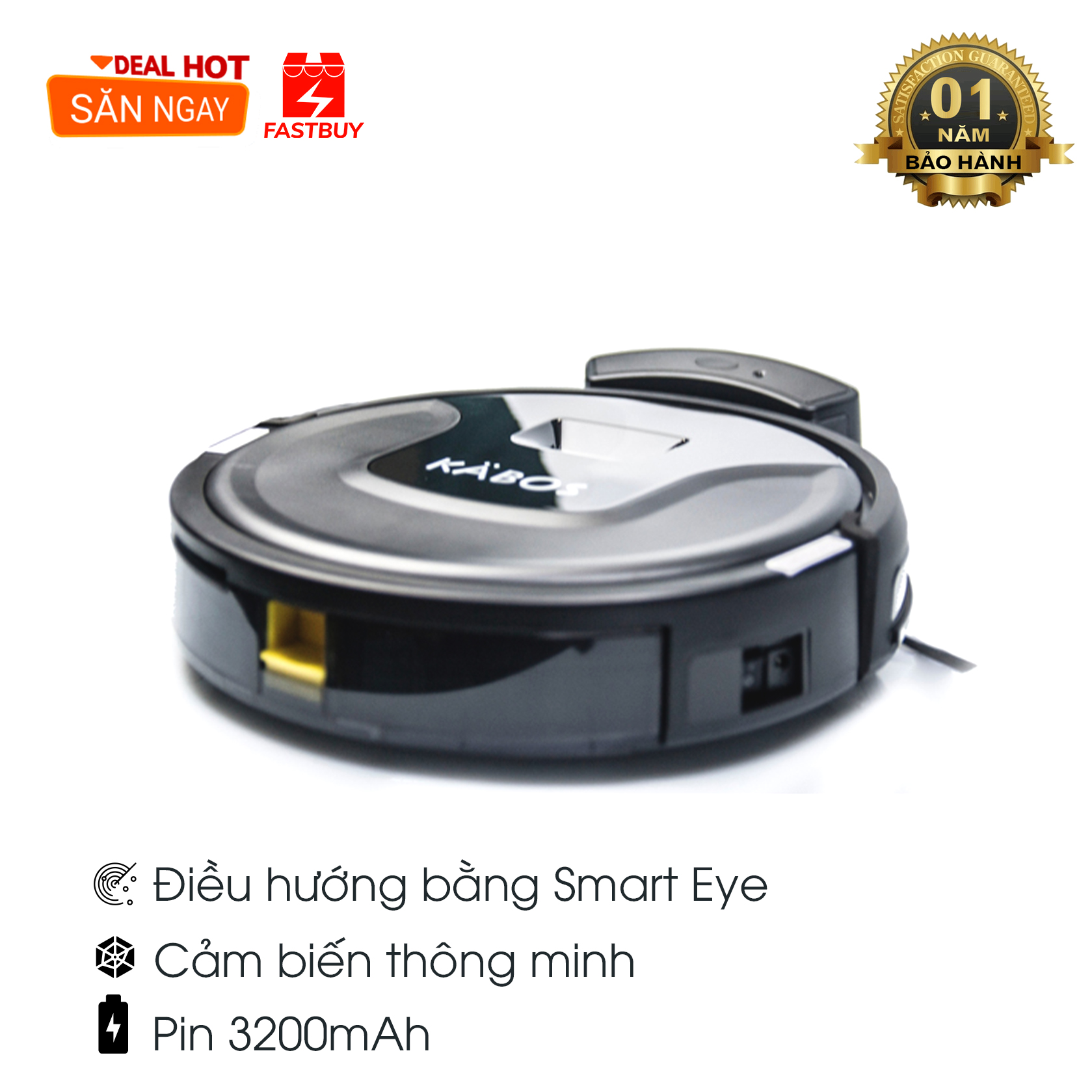 Kabos k6 robot hút bụi, lau nhà dùng tiếng việt | bảo hành 18 tháng | bản quốc tế