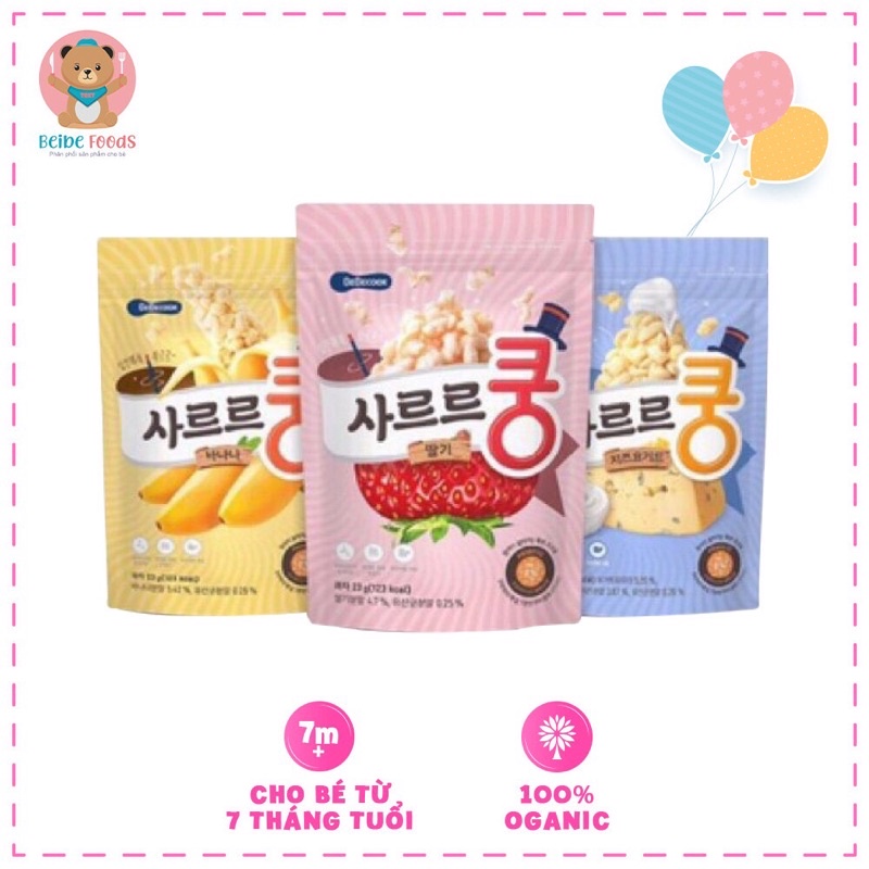Bánh bỏng bổ sung lợi khuẩn Bebecook Hàn Quốc cho bé 6M+