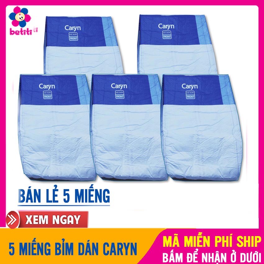[CHÍNH HÃNG] Set 5 Miếng Bỉm Cho Mẹ Sau Sinh CARYN, Lõi Bông Siêu Thấm Hút, Khóa Dính Đôi Chắc Chắn - Bỉm Cho Mẹ Sau Sinh, Tã Cho Mẹ Sau Sinh, Bỉm Caryn Cho Bà Bầu, Tã Quần Cho Mẹ Sau Sinh, Tả Caryn Cho Bà Bầu BETITI SHOP