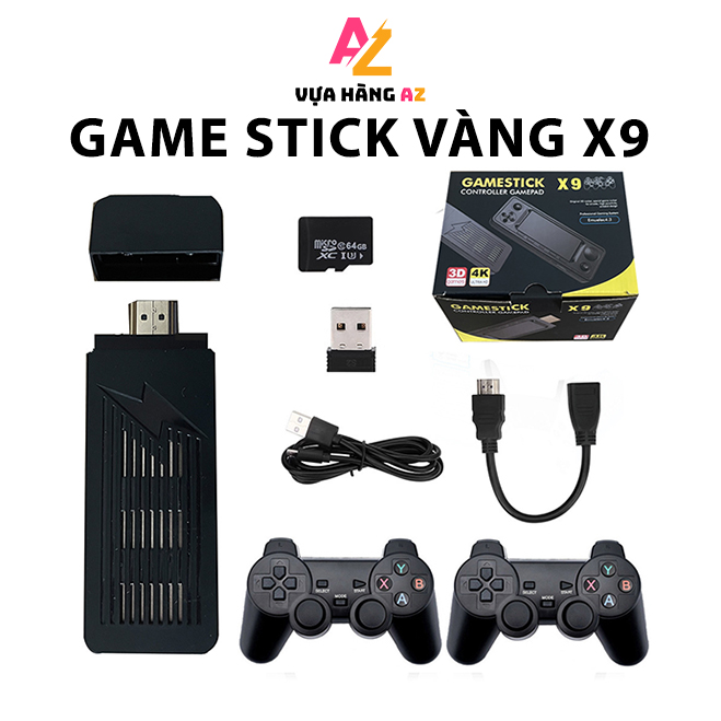  Máy Chơi Game Stick Vàng X9 - máy chơi game cầm tay cấu hình cao Ram 2GB 40000 Game: đấu trường thú bộ đội Cadillac 