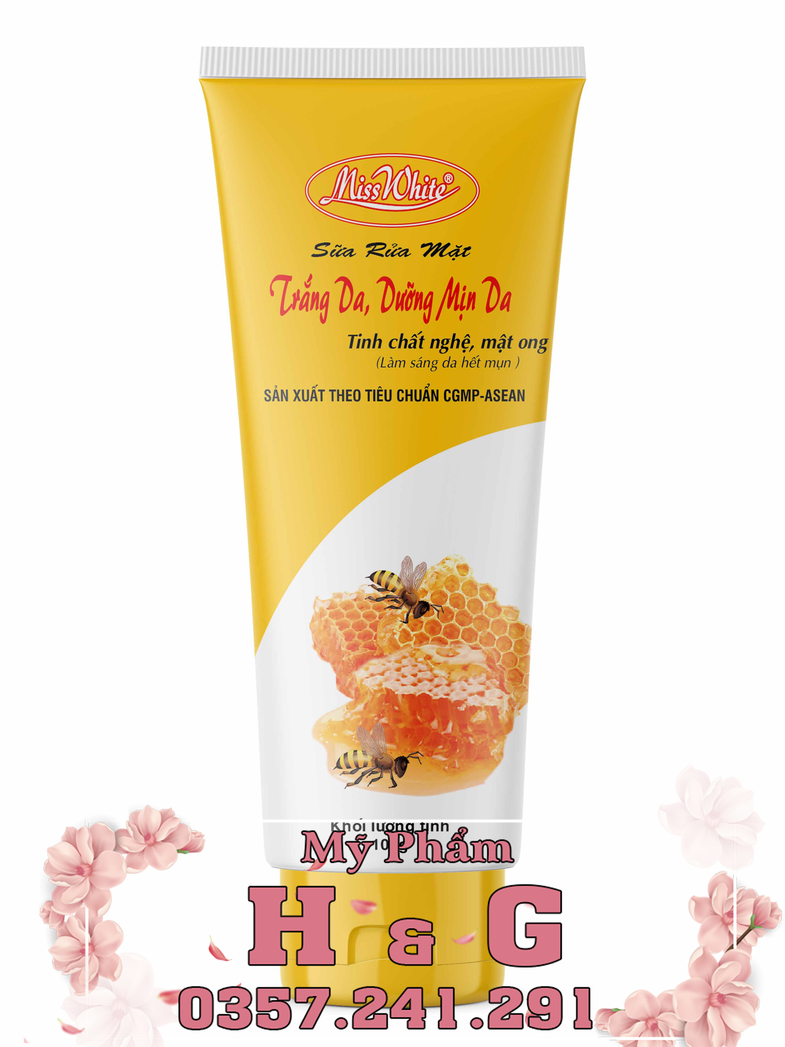 Sữa rửa mặt trắng da dưỡng mịn da miss white