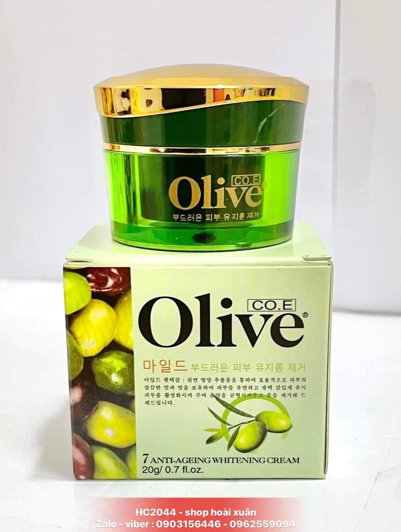 Kem dưỡng da Olive CO.E 7 Anti-Ageing whitening cream hàn quốc kem nám và tàn nhang - Kem dưỡng trắng - HX2044