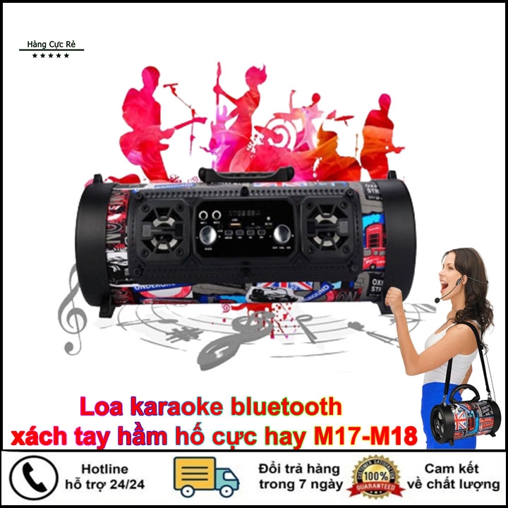 Loa karaoke bluetooth xách tay hầm hố cực hay M17-M18