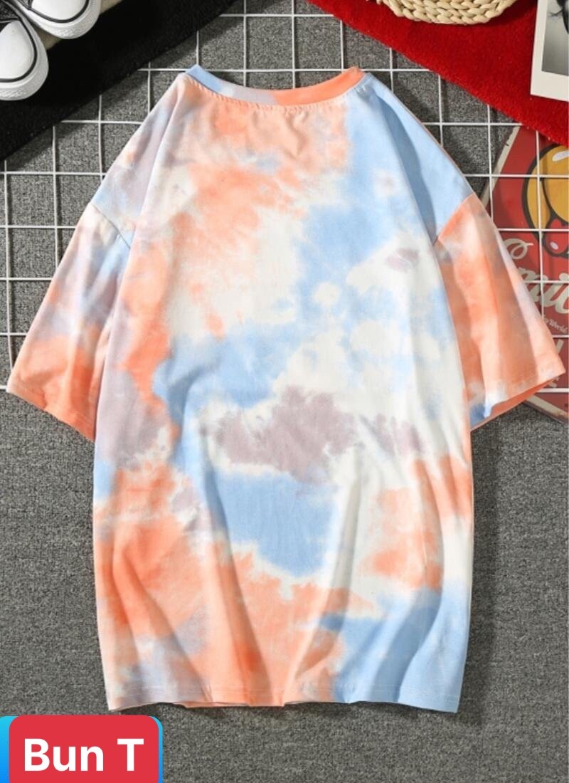 ÁO THUN NAM NỮ MÀU LOANG HÀN QUỐC HOT TREND PHOM FORM RỘNG TAY LỠ HOT TREND MẠNH MẼ SÀNH ĐIỆU VẢI DÀY MIN - TRANG BUN FASHION