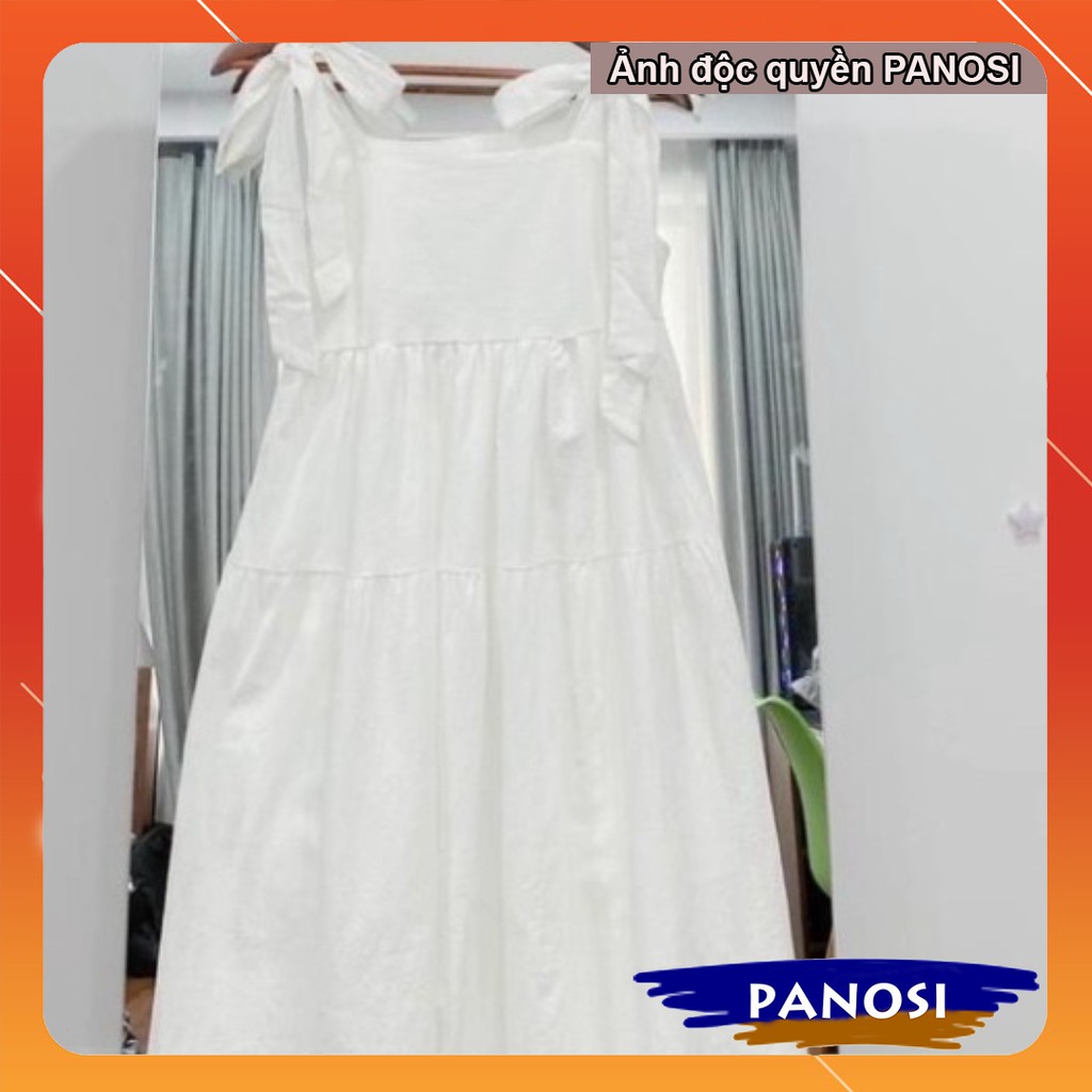 Đầm Váy hai dây babydoll thắt nơ vai xinh xắn - V404