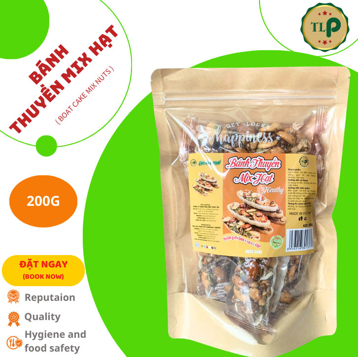 Bánh thuyền mix hạt tân lộc phát bịch 200g