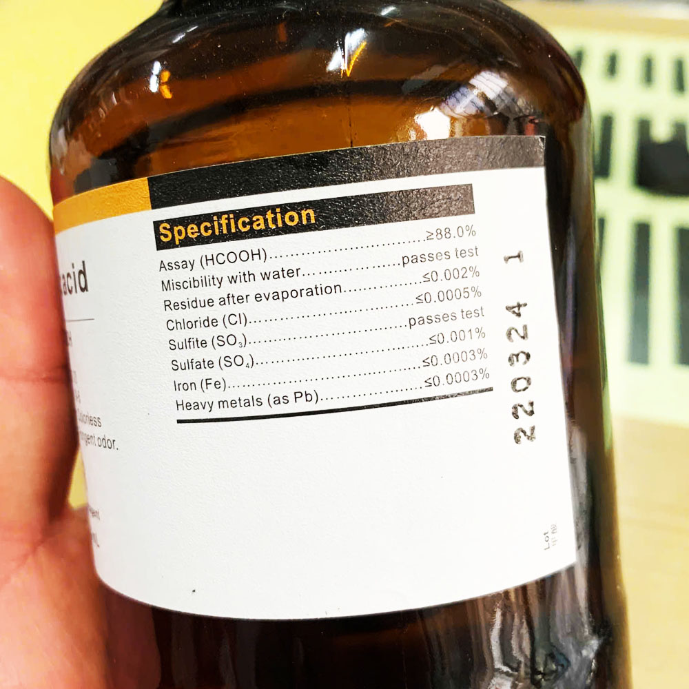 Acid Formic -HCOOH - dùng trong thí nghiêm 500ml - CAS 64-18-6