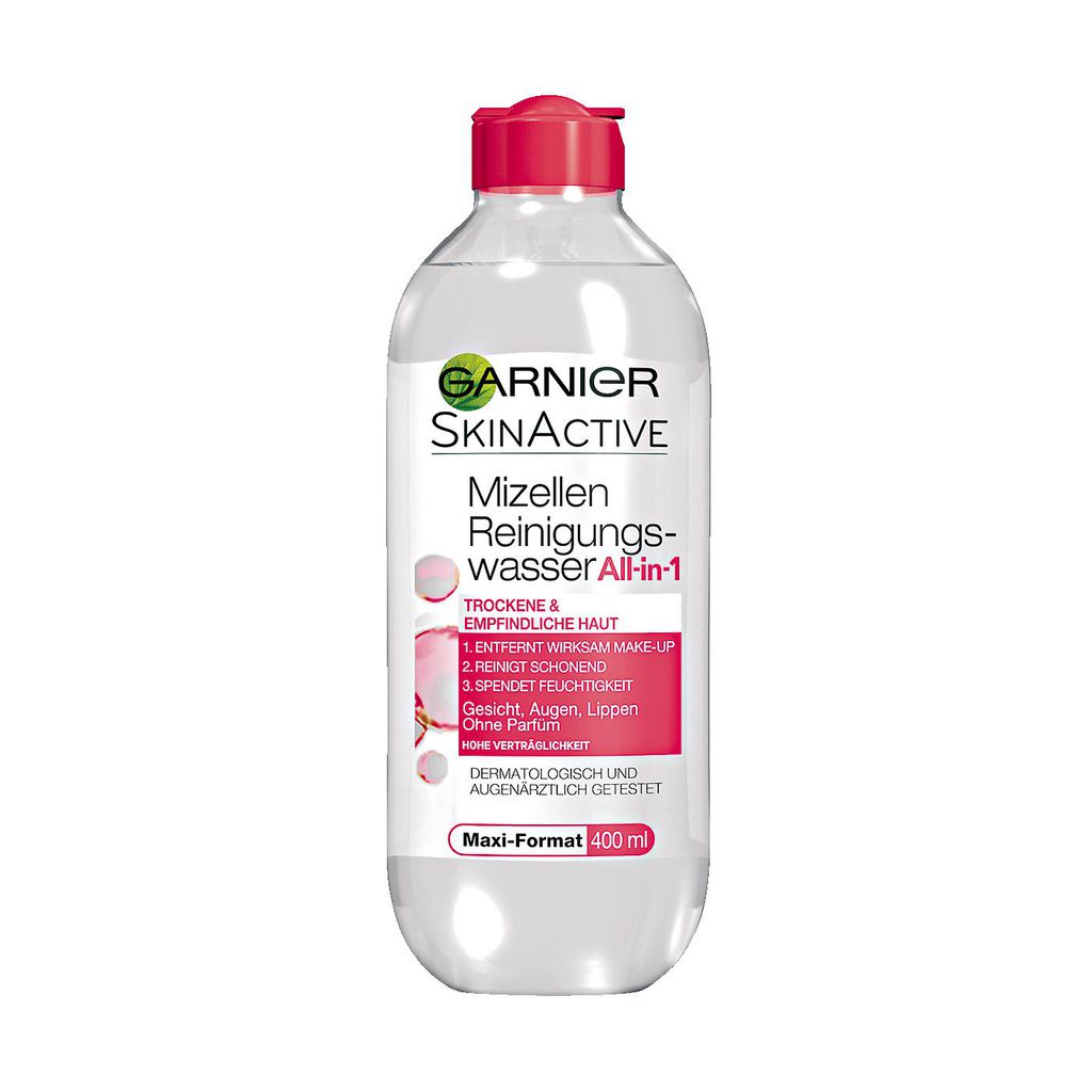 Nước Tẩy Trang Garnier Skin Active Solution Micellaire 400ml Hồng Đậm