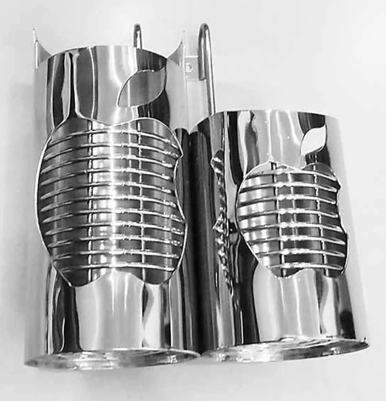 Ống đũa 2 ngăn inox 304 hình quả táo