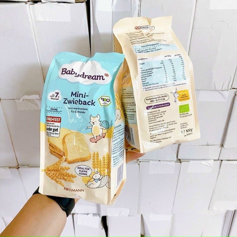 Bánh mì khô hữu cơ đức babydream