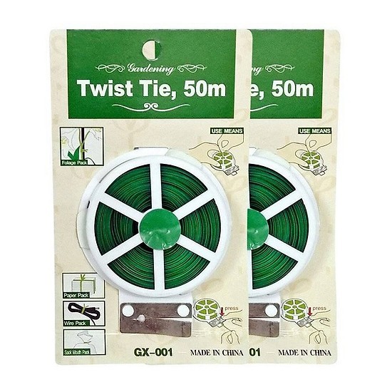 CUỘN DÂY KẼM BỌC NHỰA CỐ ĐỊNH HOA LAN, CÂY CẢNH 50M