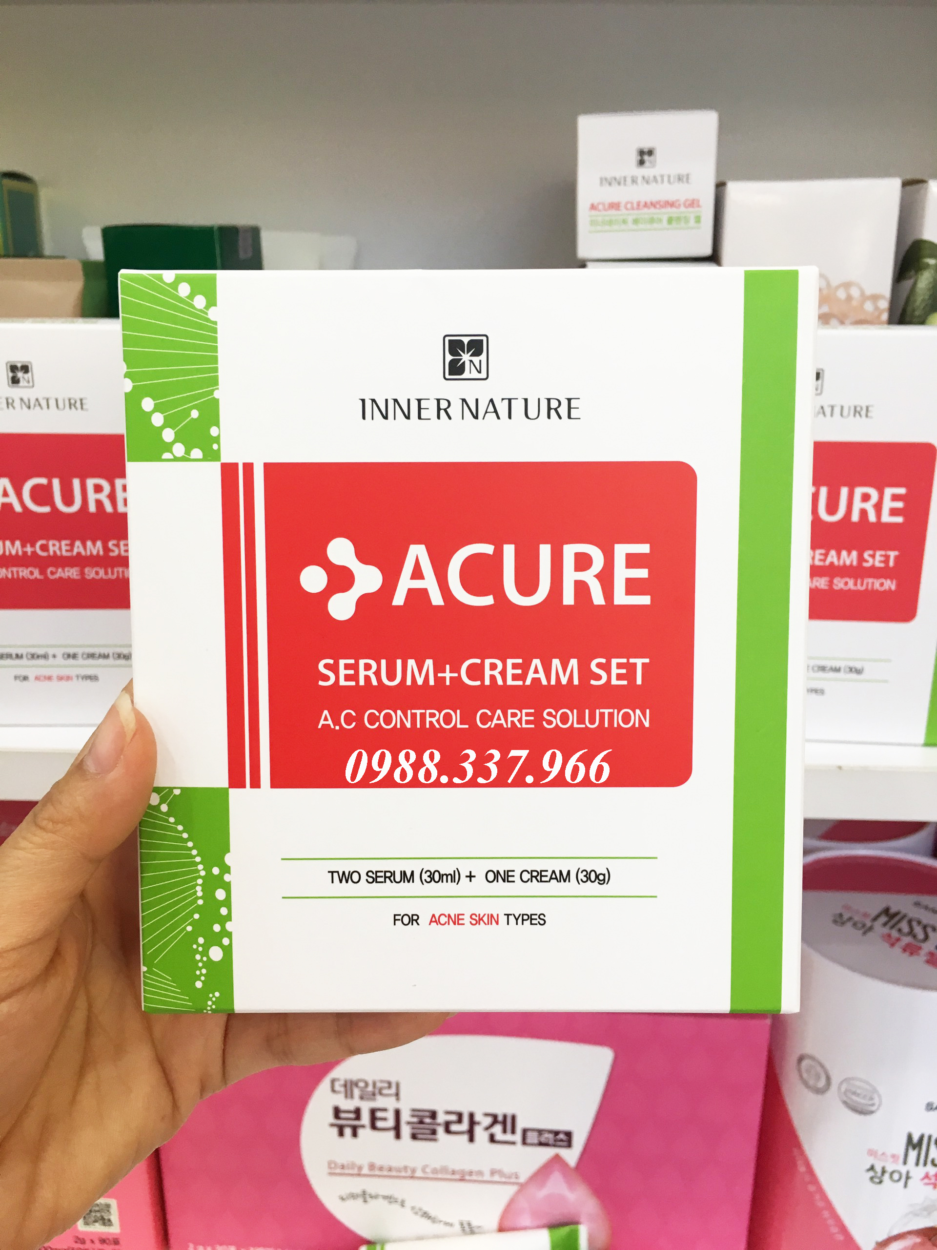 Bộ giảm mụn Inner Nature Acure nội địa Hàn Quốc