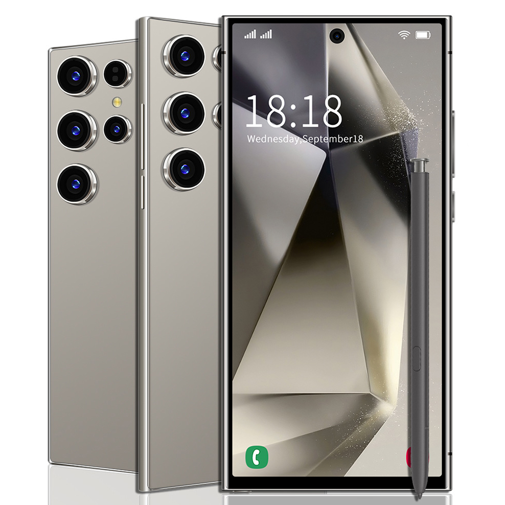 2024 S24 Ultra 7.3 Inch Android Mobile Phone Cheap 3G/4G/5G Phone 8Gb/256Gb Hd Full Screen Cheap Phone for Students Dual Sim with Pen Fingerprint Gps - 3