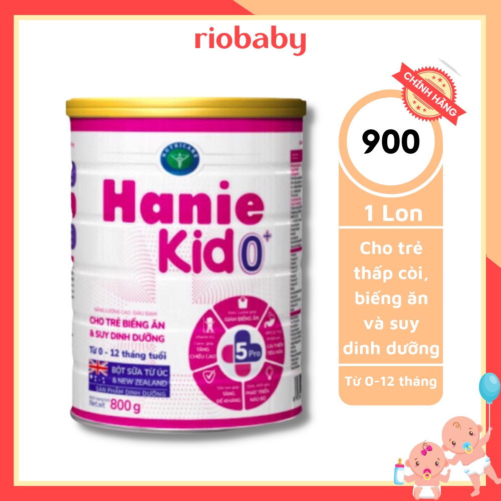 Sữa hanie kid 0+ 900g cho trẻ từ 0 đến 12 tháng - riobaby